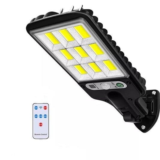 180W Solar Street Light Outdoor – 10000LM IP65 Waterproof LED Motion Sensor Security Flood Light with Remote for Yard, Garden & Parking (Pack of 1)