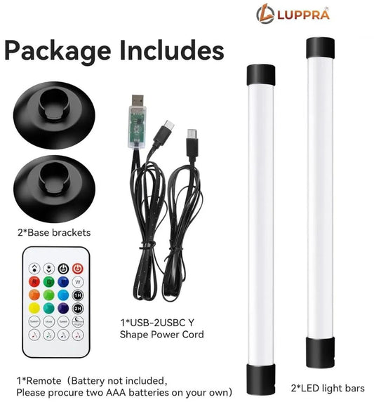 LUPPRA Smart RGB LED Light Bar with Music Sync, App & Remote Control, IC Color Changing TV Backlight, USB Powered Gaming Room & PC Monitor Ambient Lighting