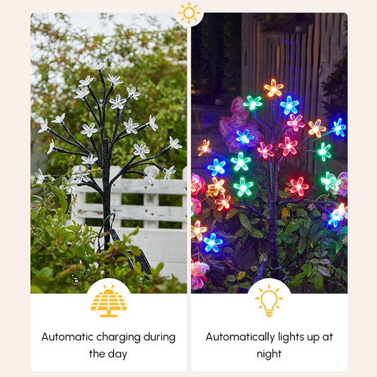 LUPPRA Solar Fairy Garden Tree Lights Multicolor Waterproof Solar- Garden, and Outdoor Landscape Décor with Larger Solar Capacity