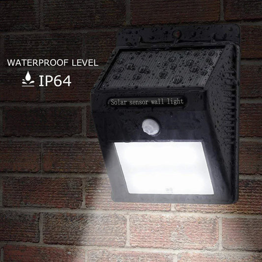 LUPPRA Solar Motion Sensor Wall Light – 20 LED PIR Outdoor Security Light Solar Light Set