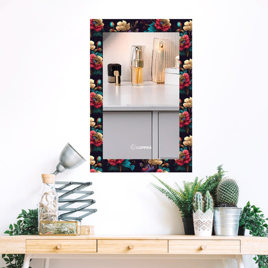 LUPPRA Rectangle Decorative Art Unique Fancy Digital Frameless CNC polishing Wall Mirror/Makeup Mirror/Bathroom Mirrors Size (12x18 inch). (1, 12 x 18 inch)
