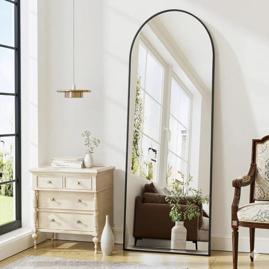 LUPPRA Arched Full Length Mirror – Black Frame (155 × 45 cm) Decorative Mirror