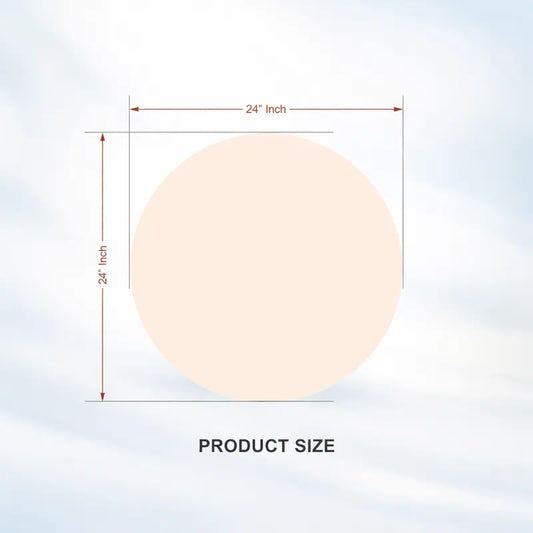 LUPPRA Round Frameless Wall Mirror – Modern Decorative Mirror for Bathroom, Bedroom & Living Room. (24x24)