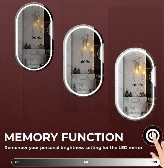 LUPPRA Rectengale Wall Mounting Mirror with Light |Bathroom ,Venity and Smart Mirror Size 17.5X23.5 inch| LED Mirror 3 Tone (Cool , Natural , Warm ).