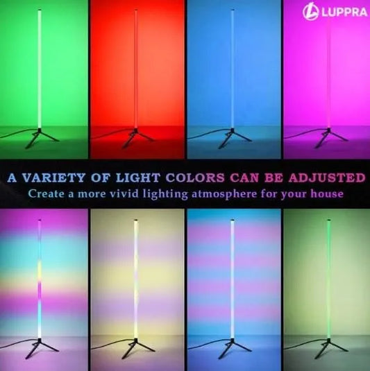 LUPPRA Smart LED Corner Floor Lamp with RGB Music Sync & Remote – Changing Ambient Light C Lamp