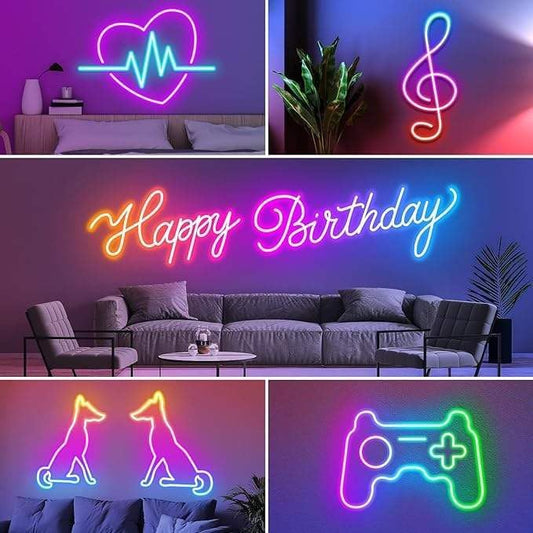 LUPPRA  5M RGB Neon LED Strip – Remote & App Controlled, Music Sync Multicolor Lights for DIY Home, PC, Gaming & Wall Decor
