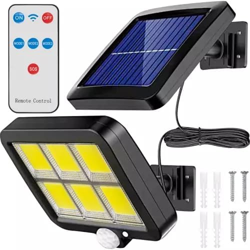 Solar Sensor Wall Lamp with COB LED – 1200mAh Battery, 260LM Super Bright Outdoor Waterproof Motion Sensing Security Light for Garden, Yard & Home (Pack of 1)