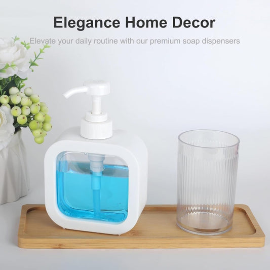 LUPPRA 300ML Transparent Liquid Soap Dispenser | Refillable Pump Bottle for Hand Wash Dish Wash Shampoo Conditioner Shower Gel | Bathroom & Kitchen...