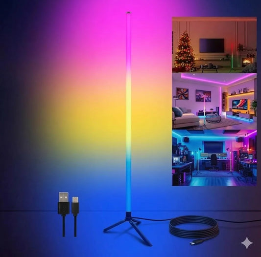 LUPPRA Smart LED Corner Floor Lamp with RGB Music Sync & Remote – Changing Ambient Light C Lamp