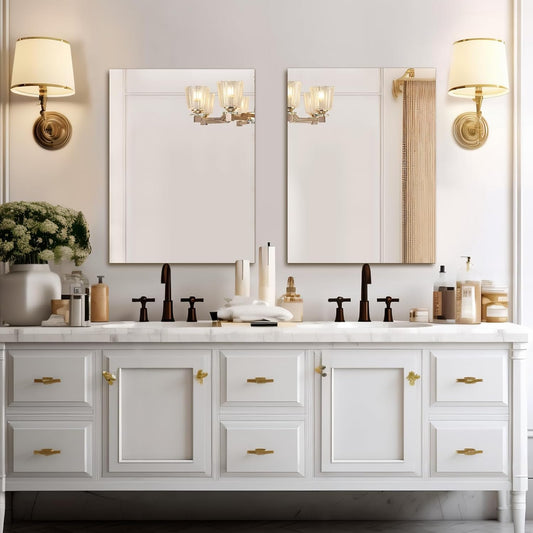 LUPPRA 18x24 Inch Rectangle Mirror for Wall – Beveled Edge Frameless Mirror for Home & Bathroom Decor.