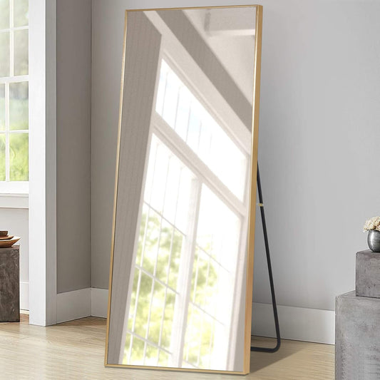 Luppra 150 x 40 cm Mirror with Gold Frame Ultra Thin for Bathroom, Living Room, Bedroom