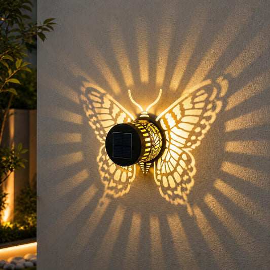 Butterfly Glow Solar Wall Light Solar Light Set (Wall Mounted Pack of 1)