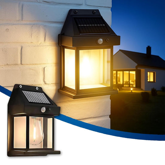 Solar Induction Wall Lamp Outdoor with Motion Sensor Solar Light Set