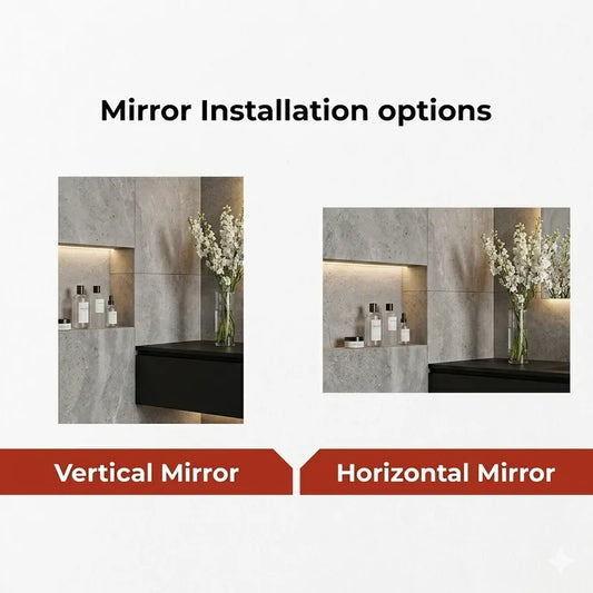 LUPPRA Rectangular Frameless Wall Mirror – Modern Decorative Mirror for Bathroom, Bedroom & Entryway. (12 X 18)