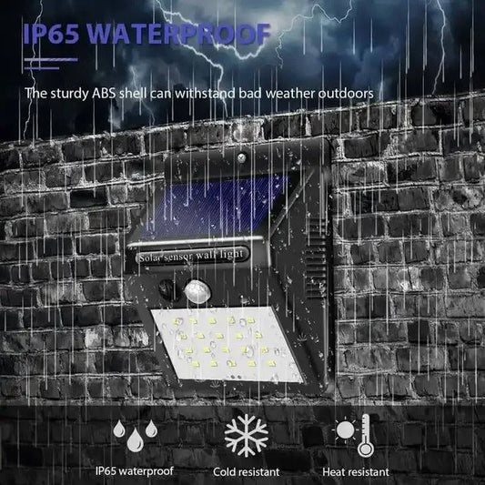 LUPPRA Solar Motion Sensor Wall Light – 20 LED PIR Outdoor Security Light Solar Light Set