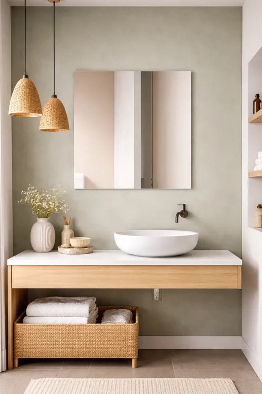 LUPPRA Square Frameless Wall Mirror – Modern Decorative Mirror for Bathroom, Bedroom, Living Room, Entryway & Dressing Room. (24 x 24 INCH)