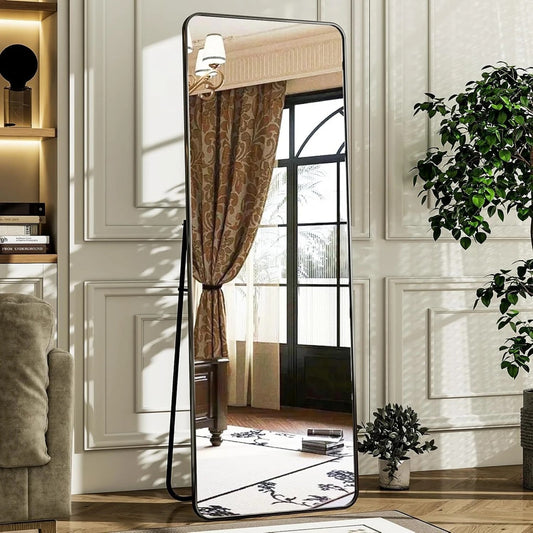 Rectangle Full Length Mirror 150X40 Decorative Mirror (Rectangle Finish : Matte Black)