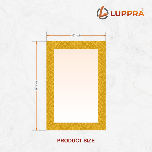 LUPPRA Rectangle Decorative Art Unique Fancy Digital Frameless CNC polishing Wall Mirror/Makeup Mirror/Bathroom Mirrors Size (12x18 inch). (2, 12 x 18 inch)