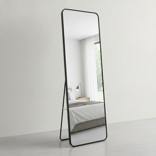 Rectangle Full Length Mirror 150X40 Decorative Mirror (Rectangle Finish : Matte Black)