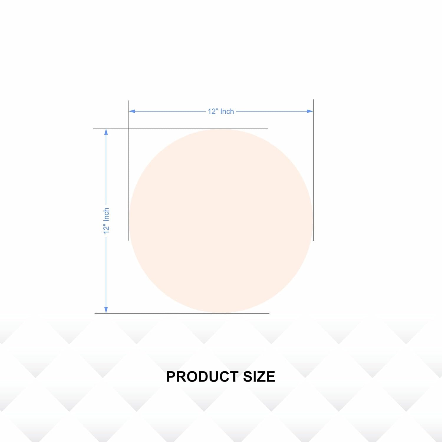 Round Frameless Wall Mirror – Modern Decorative Mirror for Bathroom, Bedroom & Living Room. (12x12)