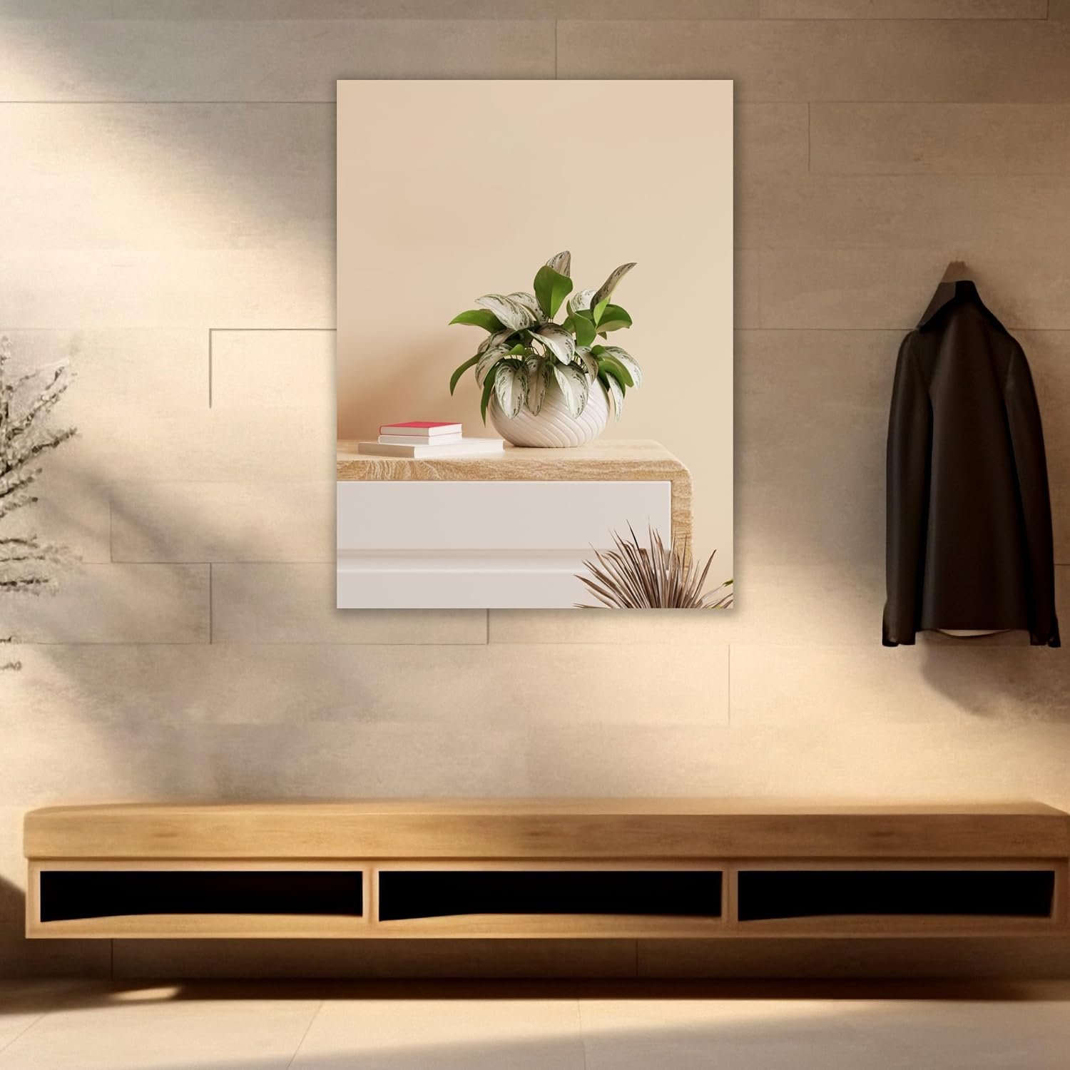 Rectangular Frameless Wall Mirror – Modern Decorative Mirror for Bathroom, Bedroom & Entryway. (12 X 18)