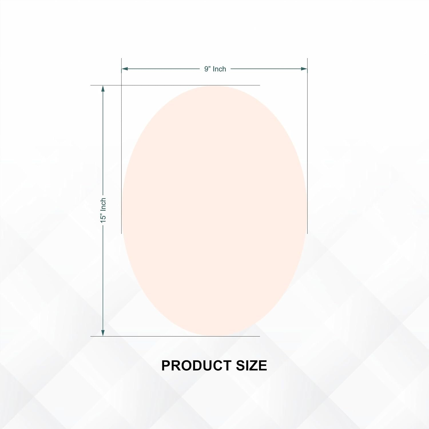 Modern Oval Wall Mirror – Elegant Frameless Design for Bathroom, Bedroom & Living Spaces. (9 X 15)