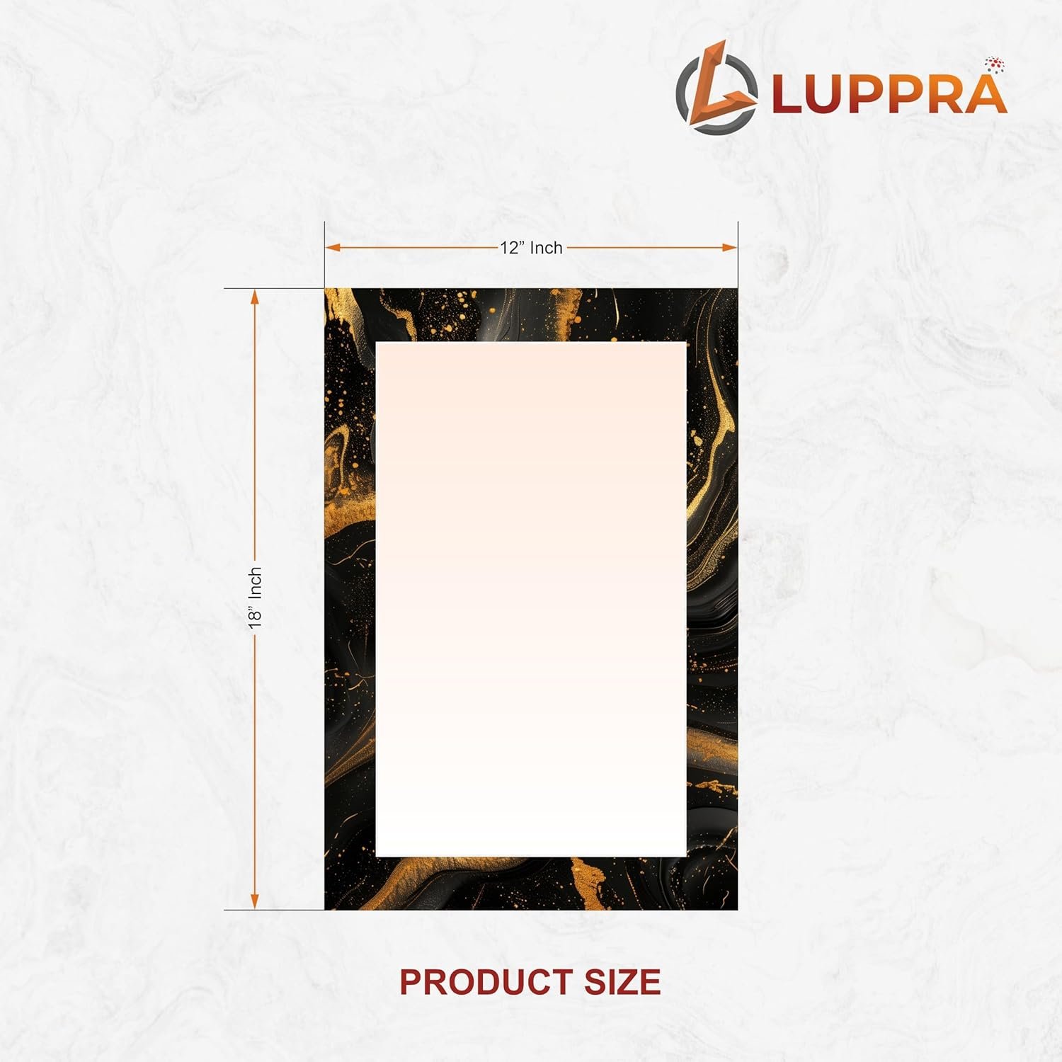 Rectangle Decorative Art Unique Fancy Digital Frameless CNC polishing Wall Mirror/Makeup Mirror/Bathroom Mirrors Size (12x18 inch)