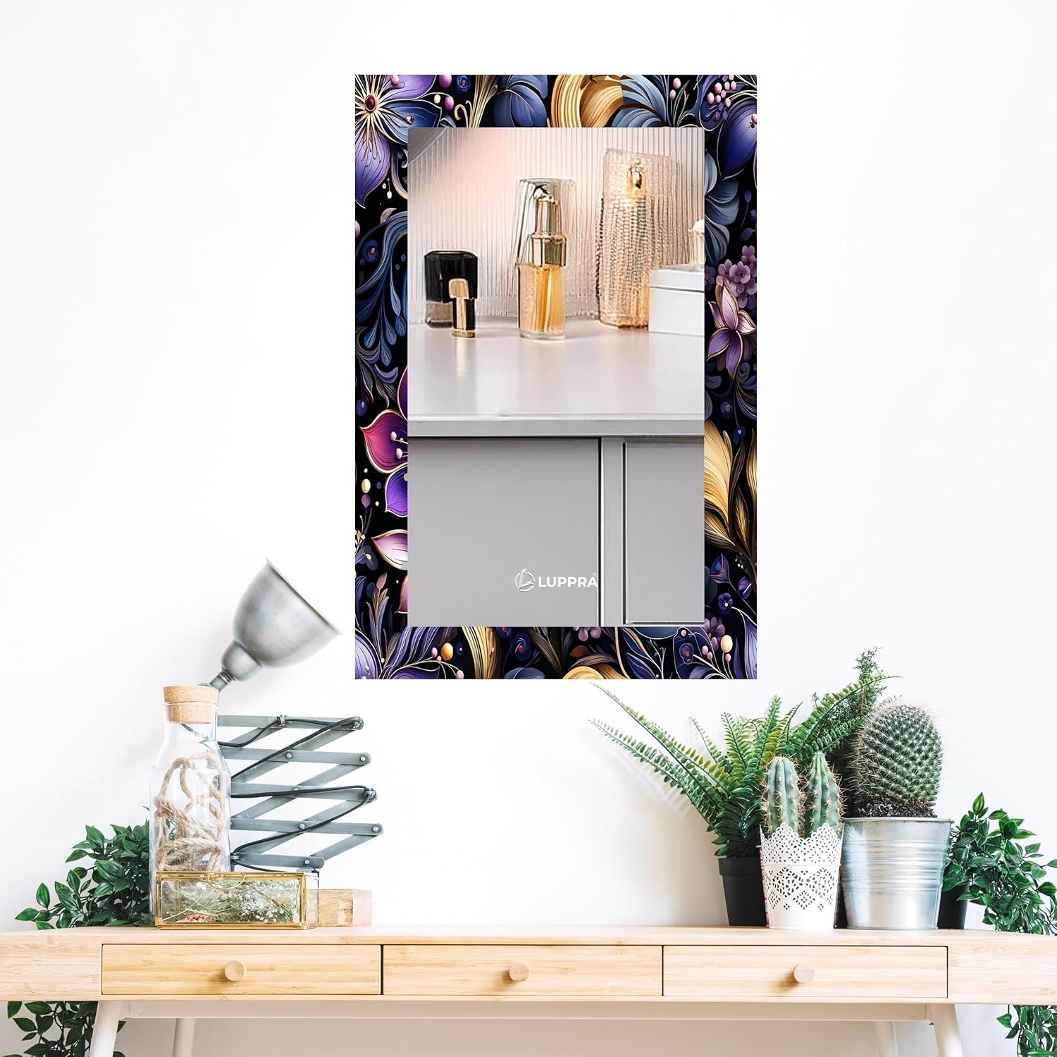 Rectangle Decorative Art Unique Fancy Digital Frameless CNC polishing Wall Mirror/Makeup Mirror/Bathroom Mirrors Size (12x18 inch).