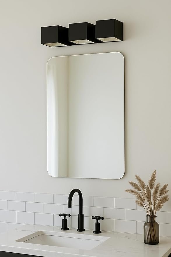 Rectangular Frameless Wall Mirror – Modern Decorative Mirror for Bathroom, Bedroom & Entryway. (9 X 15)