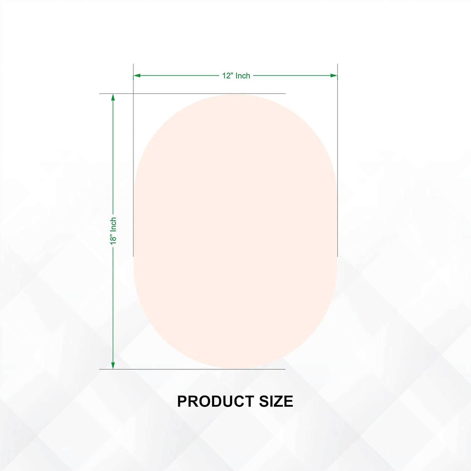 Capsule-Shaped Frameless Wall Mirror – Modern Decorative Mirror for Bathroom, Bedroom, Entryway & Living Room. (12x18)