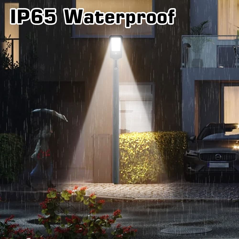 144 LED Solar Street Light Outdoor with Motion Sensor - Waterproof Solar Wall Lamp for Home Garden, Parking, and Street (Grey, Pack of 1)