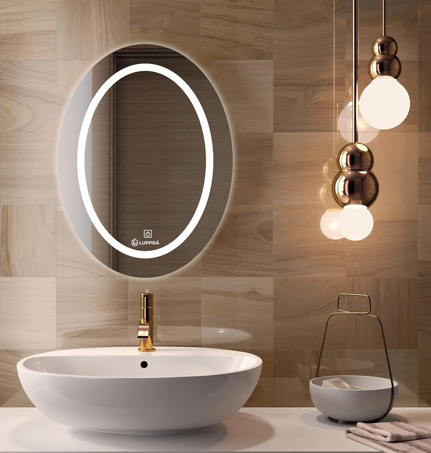 Wall Mounting Mirror with Light |Bathroom,Venity and Smart Mirror Size 18X24 inch| LED Mirror 3 Tone (Cool, Natural, Warm).