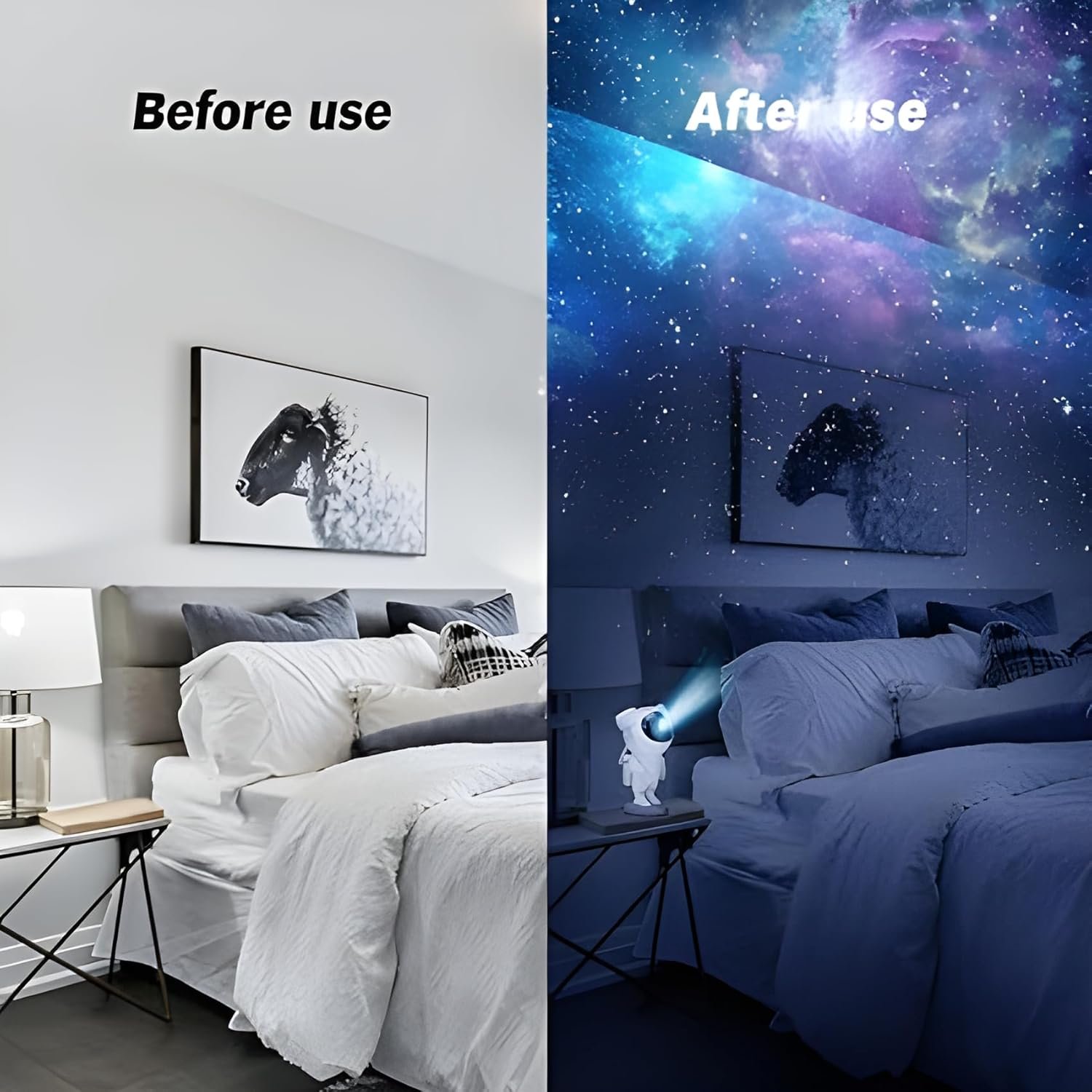 LUPPRA Astronaut Galaxy Projector Night Light – 360° Rotating Star & Nebula Lamp with Remote Control, Timer & Adjustable Head for Kids Bedroom, Gaming Room & Home Décor