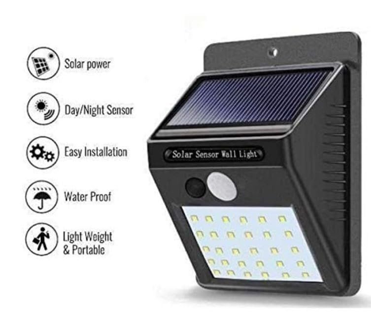 Solar Motion Sensor Wall Light – 20 LED Waterproof Outdoor Solar Security Light with PIR Motion Detection, Automatic Dusk to Dawn for Garden, Yard, Patio, Pathway & Home