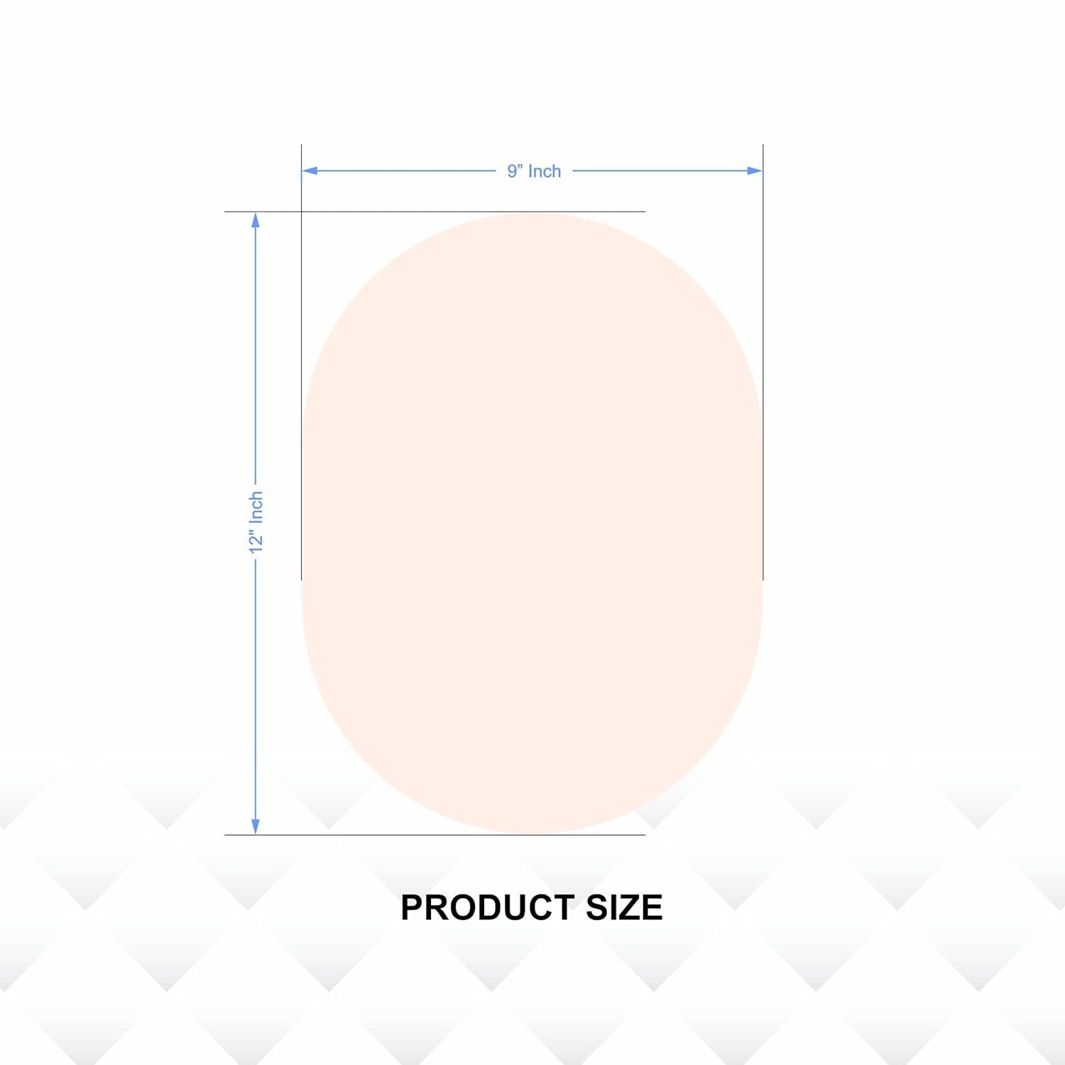 Capsule-Shaped Frameless Wall Mirror – Modern Decorative Mirror for Bathroom, Bedroom, Entryway & Living Room. (9x12)