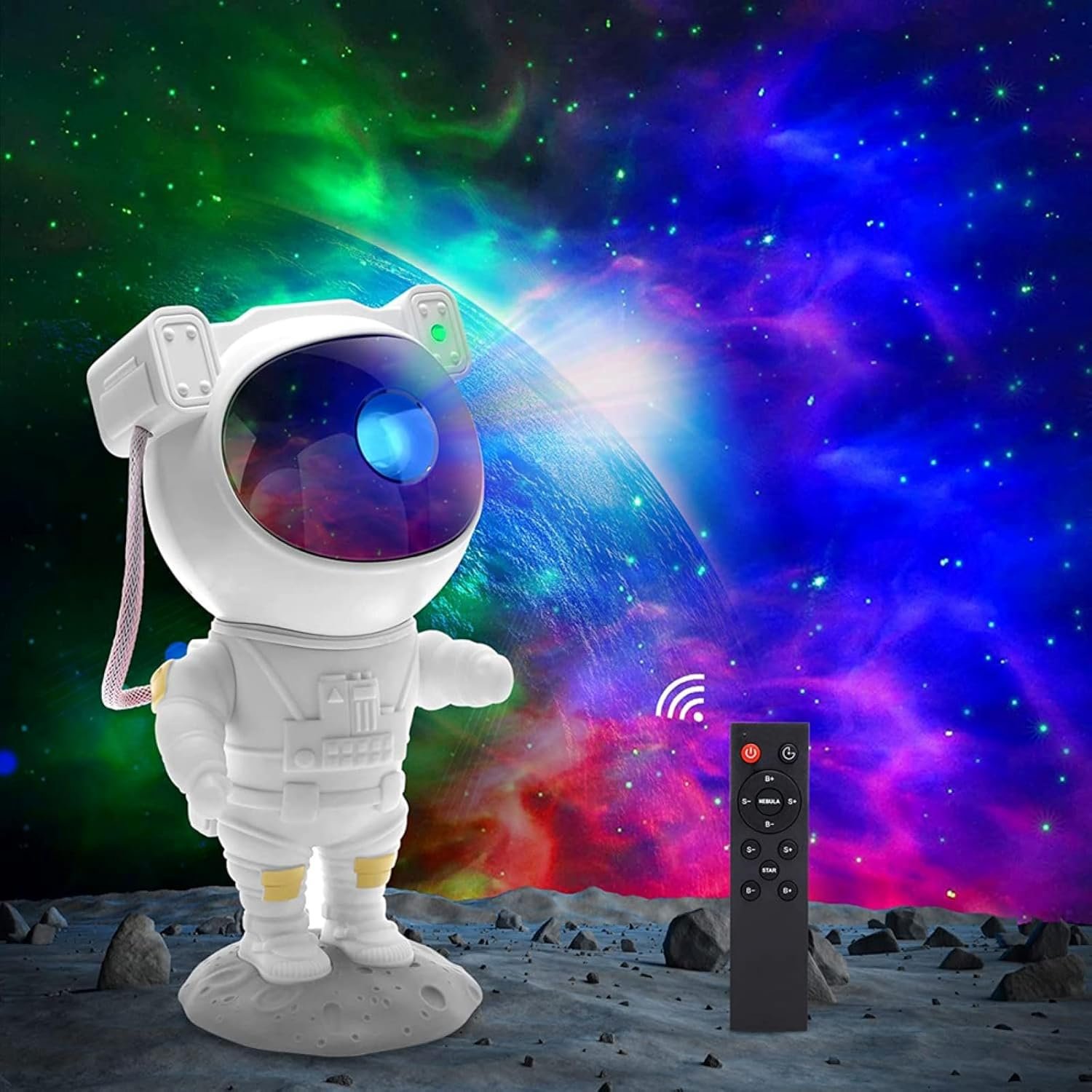 LUPPRA Astronaut Galaxy Projector Night Light – 360° Rotating Star & Nebula Lamp with Remote Control, Timer & Adjustable Head for Kids Bedroom, Gaming Room & Home Décor