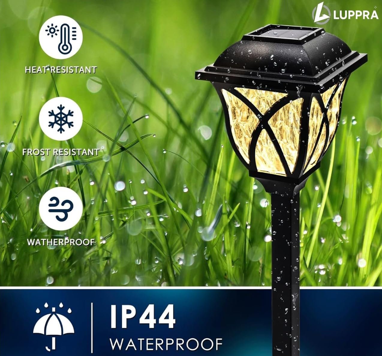 Solpex RadiantGlow 6-Pack Solar LED Pathway Lights – Waterproof Outdoor Garden & Landscape Lighting for Lawn, Patio, and Walkway