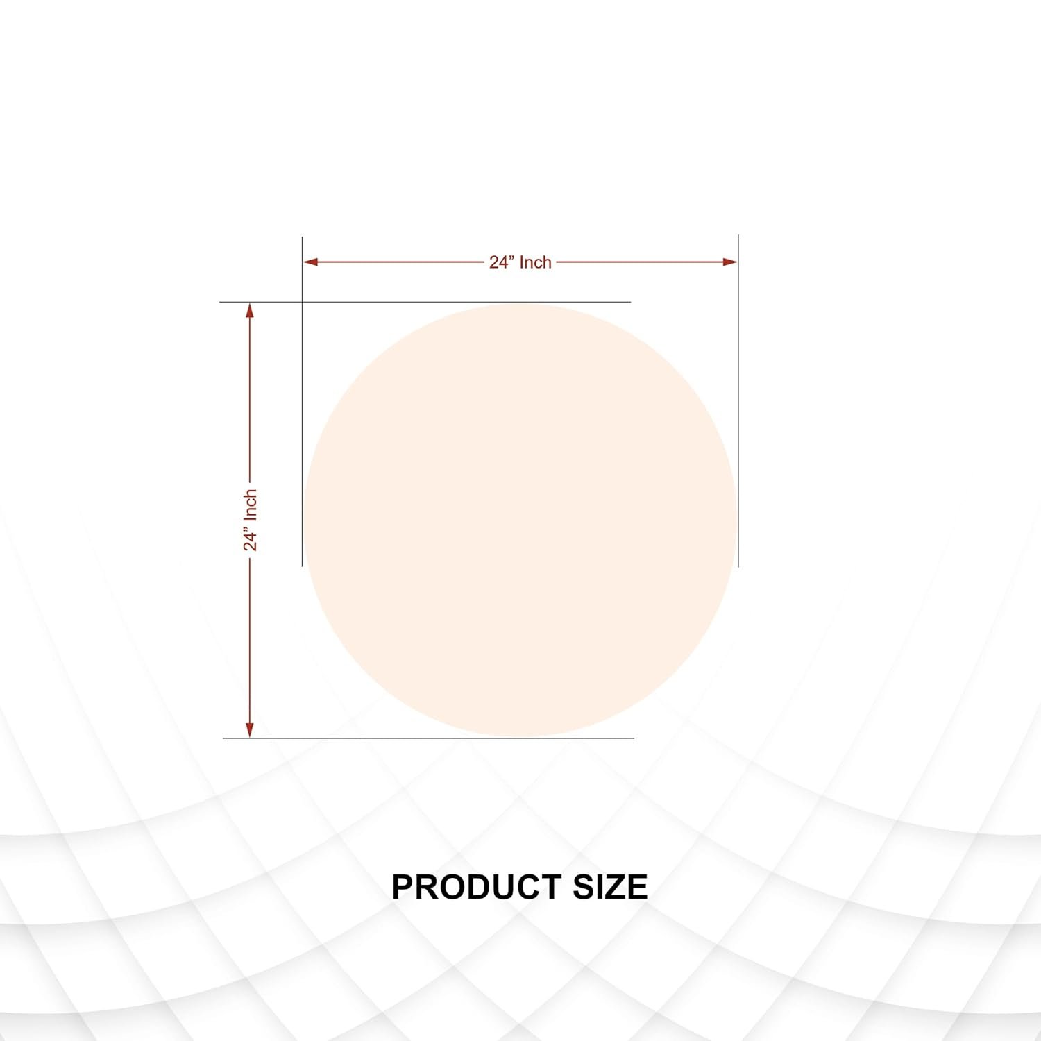 Round Frameless Wall Mirror – Modern Decorative Mirror for Bathroom, Bedroom & Living Room. (24x24)