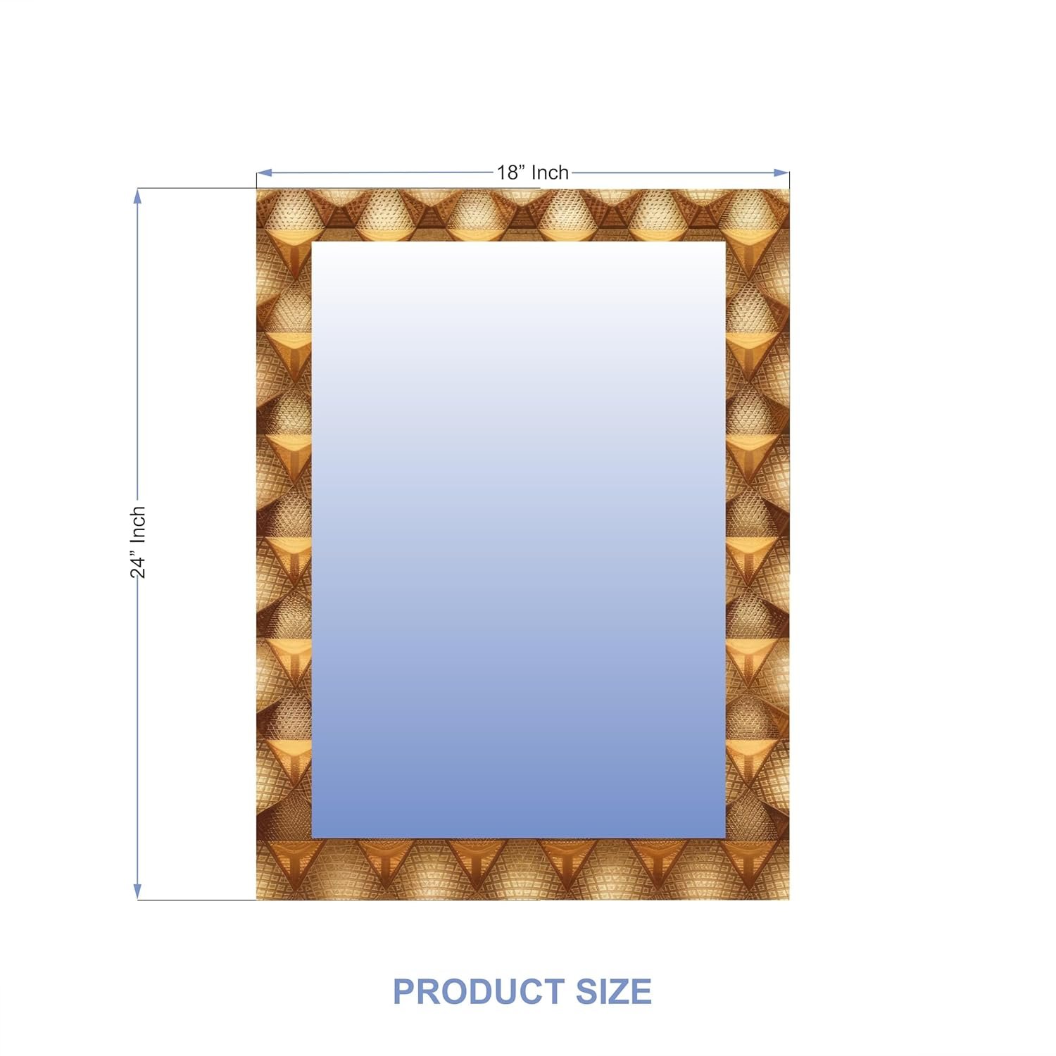 Rectangular 18×24 Inch Wall-Mounted LED Mirror with 3‑Color Light Sensor (Warm, White, Natural).