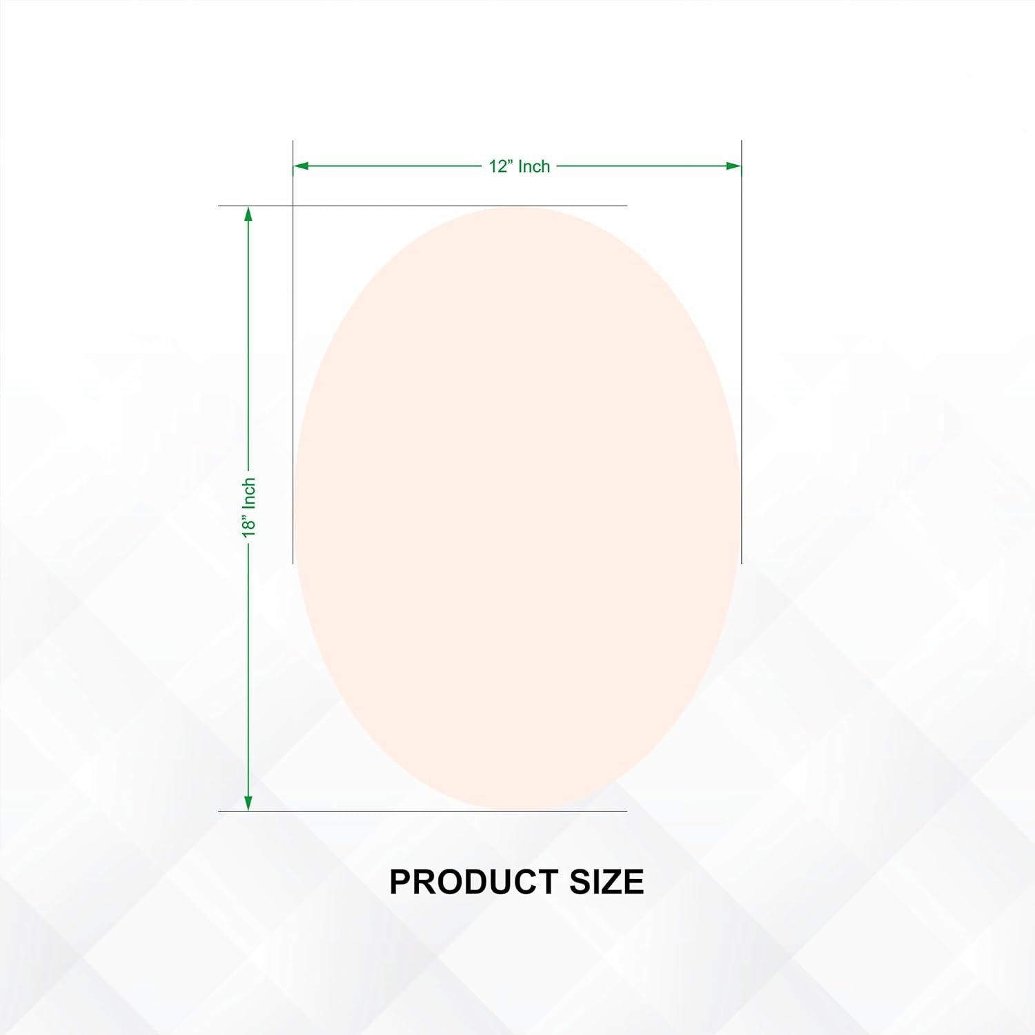 Modern Oval Wall Mirror – Elegant Frameless Design for Bathroom, Bedroom & Living Spaces. (18X 24)