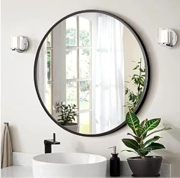 LUPPRA Round  Inch Wall-Mounted LED Mirror with Smart Sensor and 3-Color Light (Warm, White, Natural) | Light, Wash Basin Wall, Fancy Washbasin,Smart LED Design
