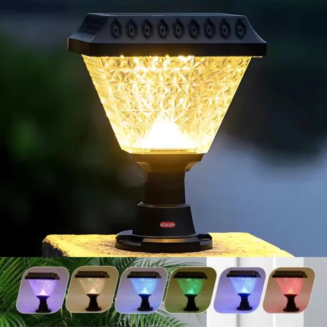 Solar Light Outdoor Garden LED Main Gate Light for Home, Outdoor, Pillar, Compound Wall Decorative Lamp, (Pack of 1)