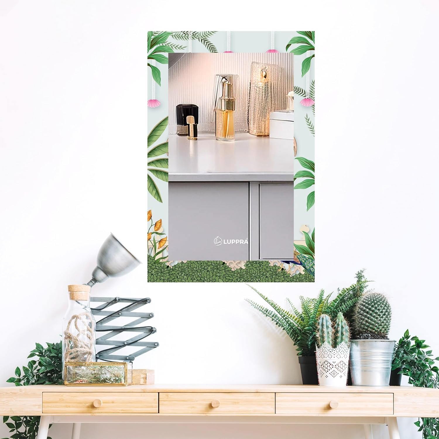 Rectangle Decorative Art Unique Fancy Digital Frameless CNC polishing Wall Mirror/Makeup Mirror/Bathroom Mirrors Size (12x18 inch).