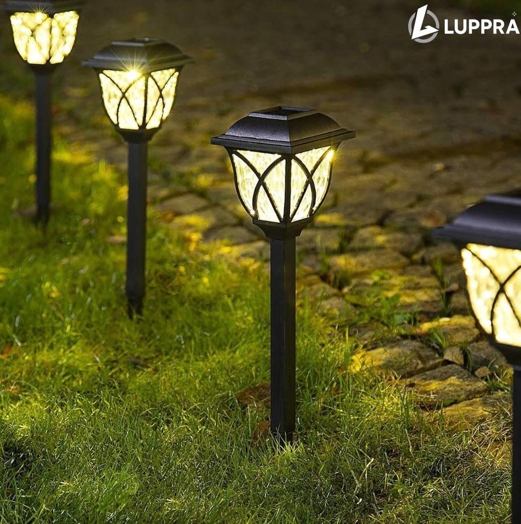 Solpex RadiantGlow 6-Pack Solar LED Pathway Lights – Waterproof Outdoor Garden & Landscape Lighting for Lawn, Patio, and Walkway