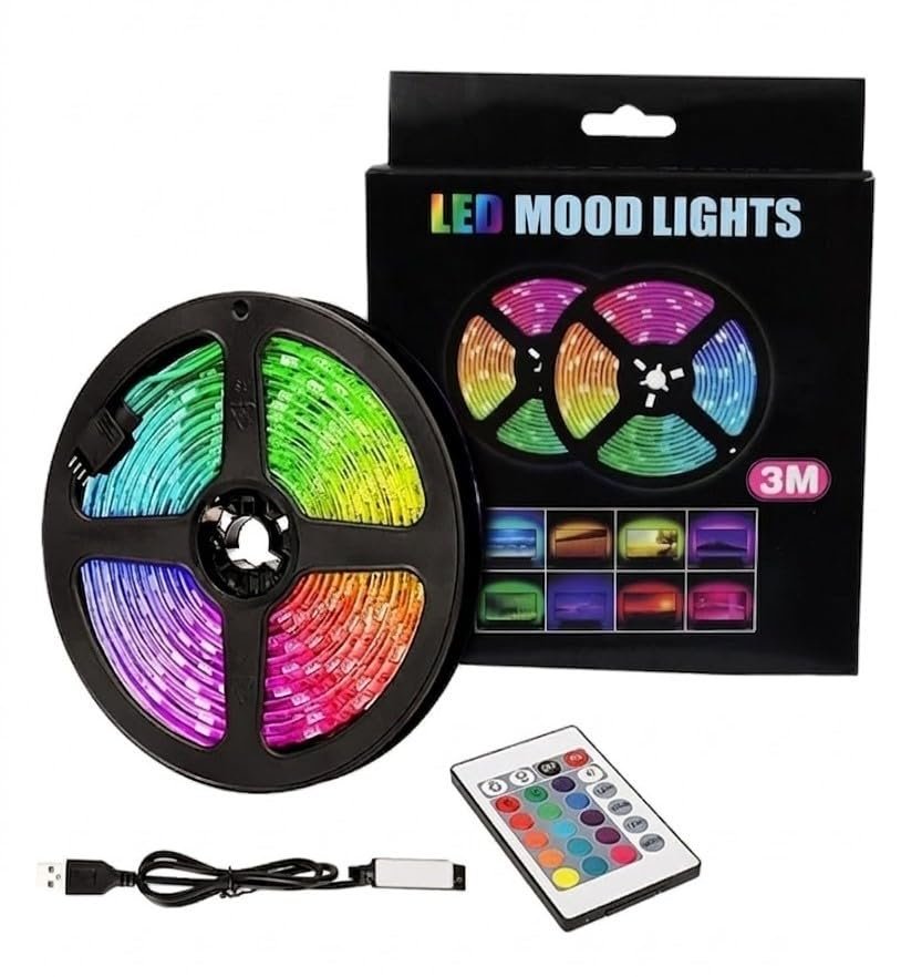 RGBW LED Strip Lights Waterproof LED Strip Light with Bluetooth App & 26 Key IR Remote | Multicolor Strip Lights for Home Decoration & Bedroom