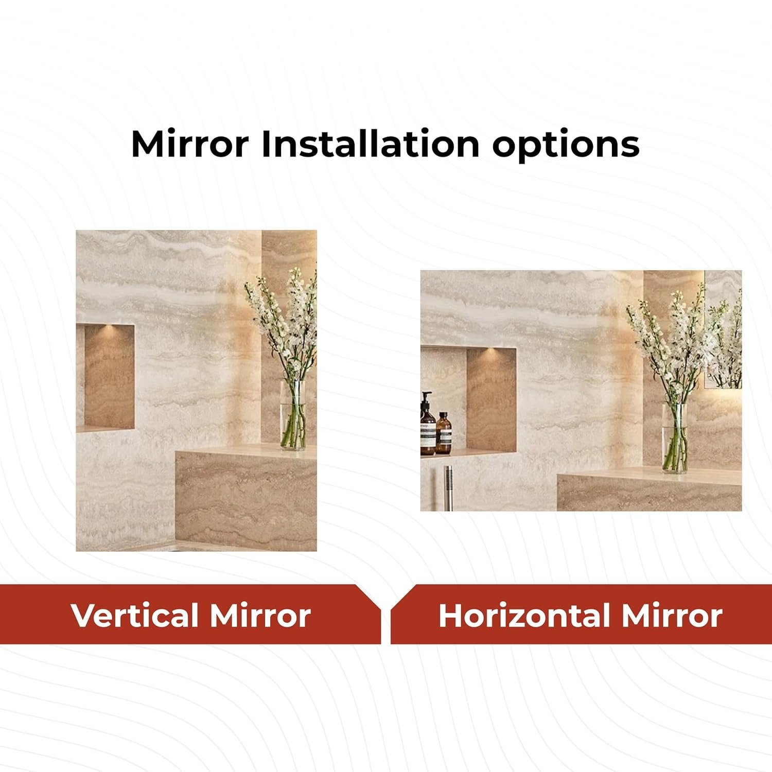 Rectangular Frameless Wall Mirror – Modern Decorative Mirror for Bathroom, Bedroom & Entryway. (9 X 15)